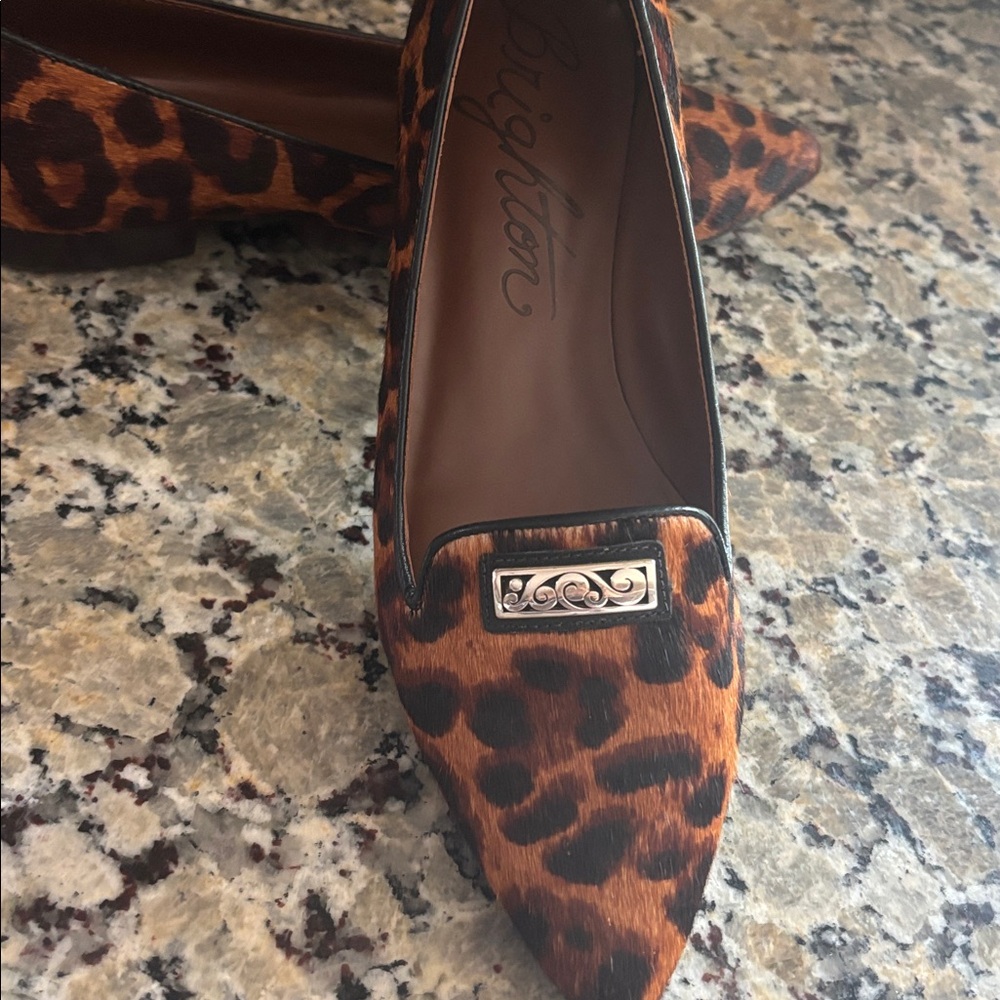 Brighton Animal Print Flats with Silver Accent